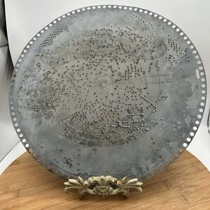 Antique Regina Music Box Record Player Metal Disc 15" A Bunch Of Violets